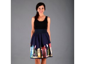 Půlkolová domečková sukně, Katy Yaksha fashion