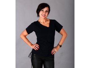 TRIČKO ANDALUSIA ASYMETRICKÉ tmavě modé