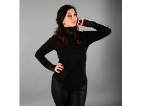 DÁMSKÝ ROLÁK KRAJKOVÝ ČERNÝ