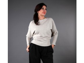 Netopýří svetr s jemným vroubkem