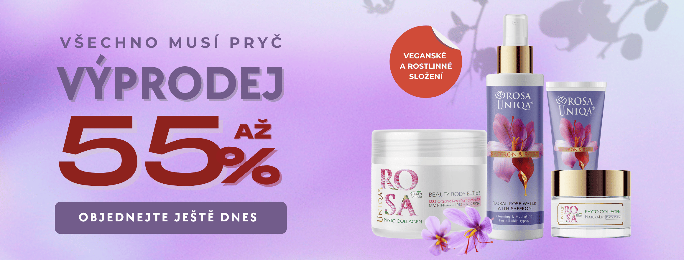 Banner letní výprodej slevy 55% - desktop