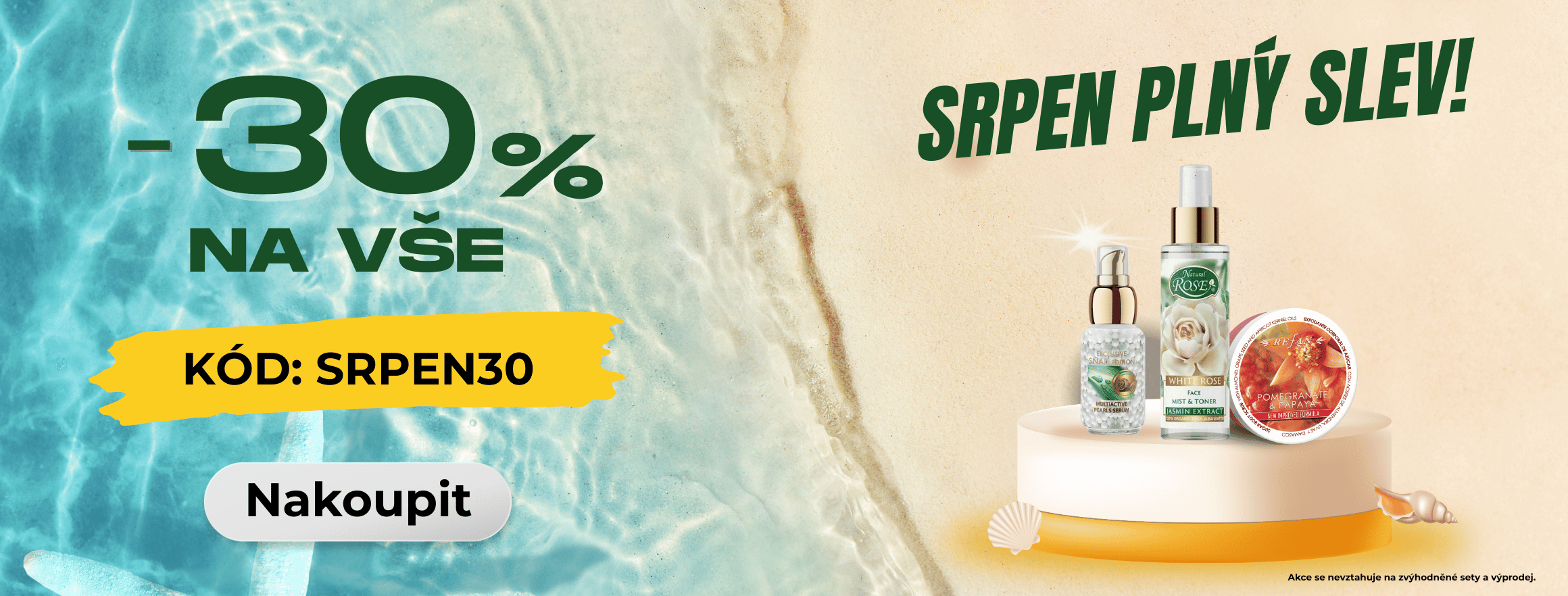 Srpen plný slev - 30% sleva na vše - desktop