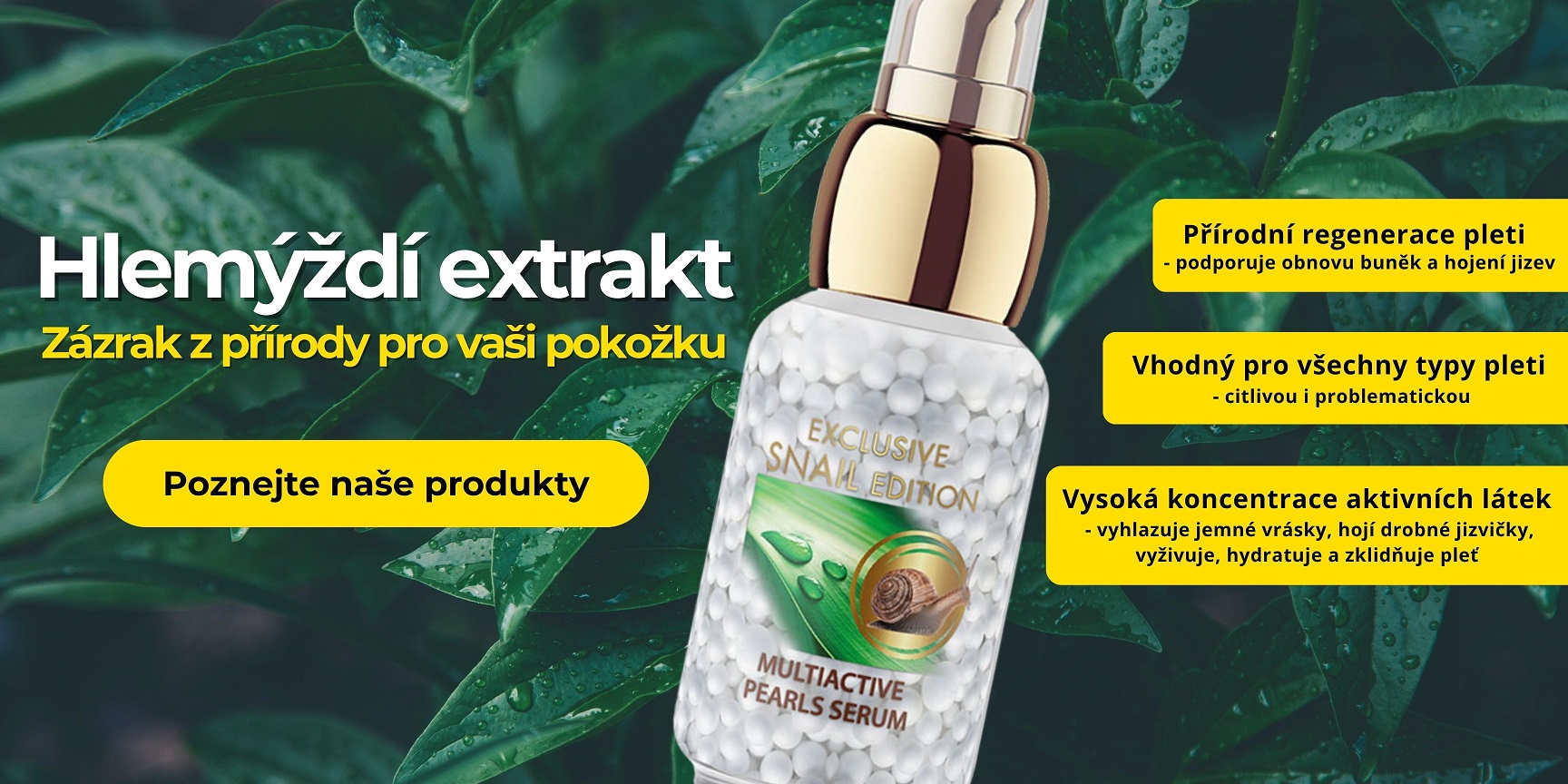 banner - hlemýždí extrakt - zázrak z přírody - mobil