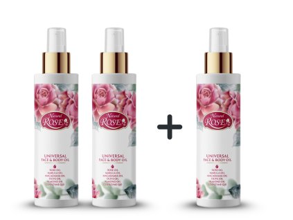 Set 2 + 1 zdarma NATURAL ROSE univerzální olej