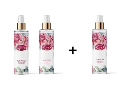 Set 2 + 1 zdarma NATURAL ROSE přírodní růžová voda