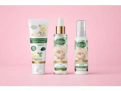 Hydratační a regenerační valentýnská sada - WHITE ROSE