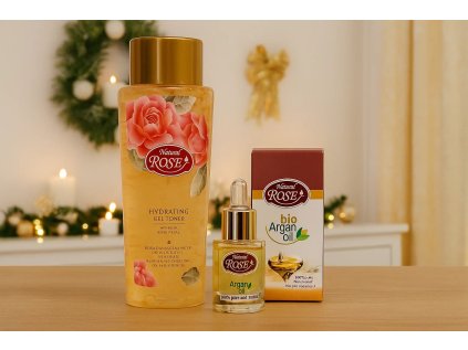 Vánoční dárkový balíček s růžovým extraktem - Natural Rose