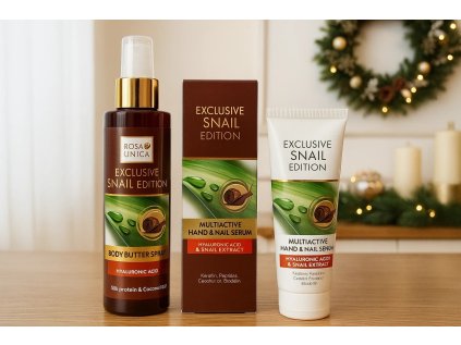 Vánoční dárkový balíček Šnečí mucin - péče o ruce a tělo