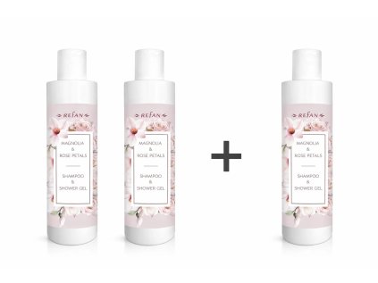 Set 2 + 1 zdarma šampón a sprchový gel MAGNOLIA & ROSE PETALS