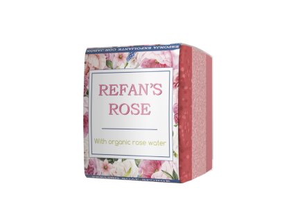 REFANS ROSE peelingová houba s mýdlem, 75 g