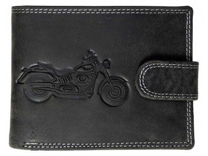 Luxusní kožená peněženka Chopper - černá