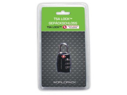 WORLDPACK TSA zámek na zavazadla - černý