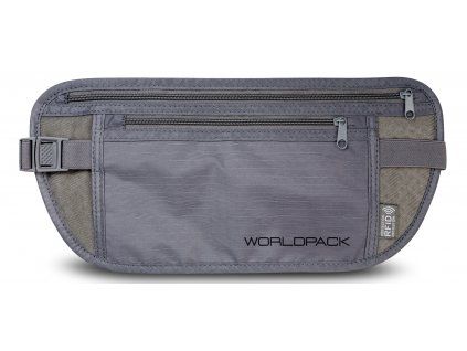 WORLDPACK bezpečnostní ledvinka na telo - šedá