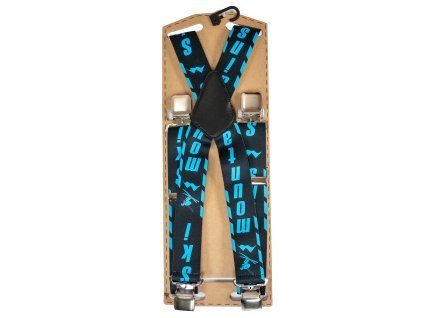 Lyžařské kšandy SKI černo modré