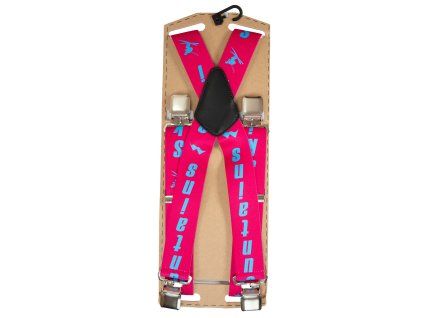 Lyžařské kšandy SKI růžové