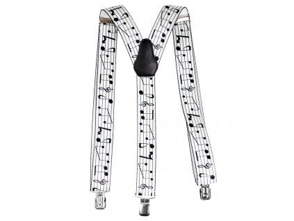 Kšandy hudebnícké - noty bílé