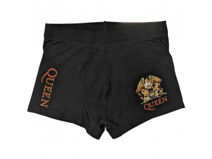 Bavlněné boxerky QUEEN - černé s logem