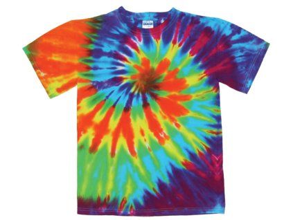 Tie Dye unisex batikované tričko - Swirl Rainbow