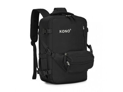 Kono Ultimate cestovní batoh s ledvinkou - 19L - černá