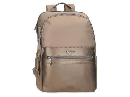 Dámský batoh na notebook 15,5L - Pepe Jeans Ruby - taupe