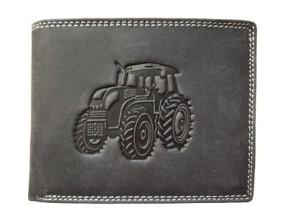 Kožená peněženka Wild Traktor - černá