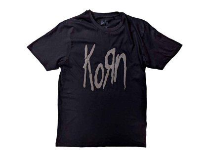 Korn Unisex tričko - Logo - černá