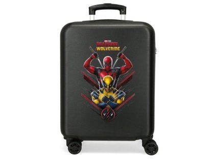Dětský kabinový kufr Deadpool & Wolverine - 55 cm - černý - 34 L