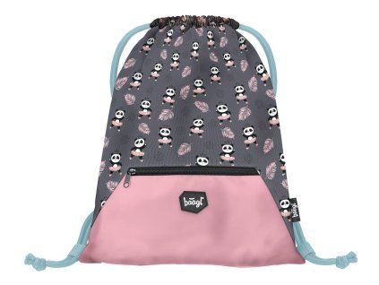 Školní sáček s kapsou BAAGL Panda - 14 L