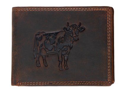 Kožená peněženka - Kráva - hnědá