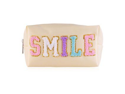 Kosmetická taštička s nášivkou "SMILE"