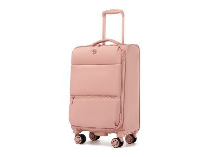 Lehký softshellový kufr 32 L Kono - růžový