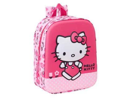 Dětský 3D mini batoh Hello Kitty Safta 6 L - růžový
