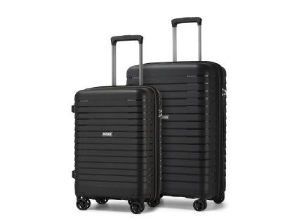 Sada 2 rozšiřitelných PP kufrů Kono - černá