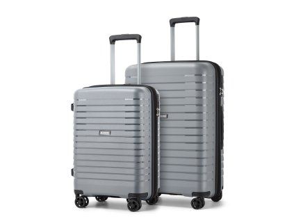 Sada 2 rozšiřitelných PP kufrů Kono - šedá