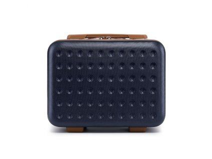 Kosmetický kufřík ABS+PC Kono - navy-hnědý - 11 L