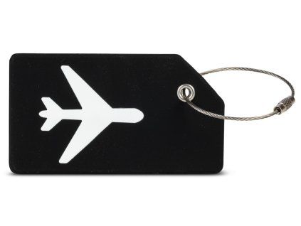 Silikonová jmenovka na kufr Worldpack - černá