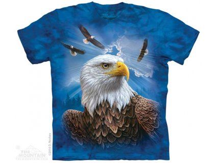 Pánské batikované triko The Mountain -  Guardian Eagle - modré