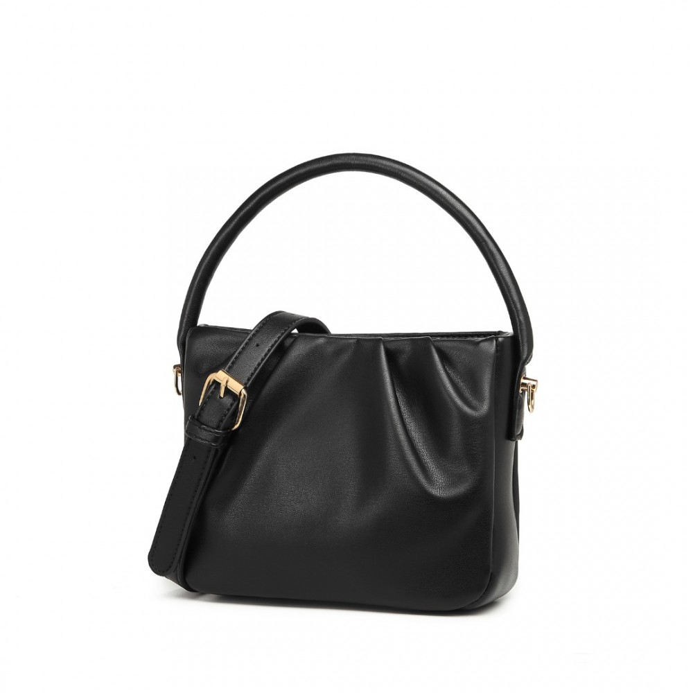 Levně Miss Lulu elegantní dámská kabelka Angola 18 cm - černá LB2128-BK