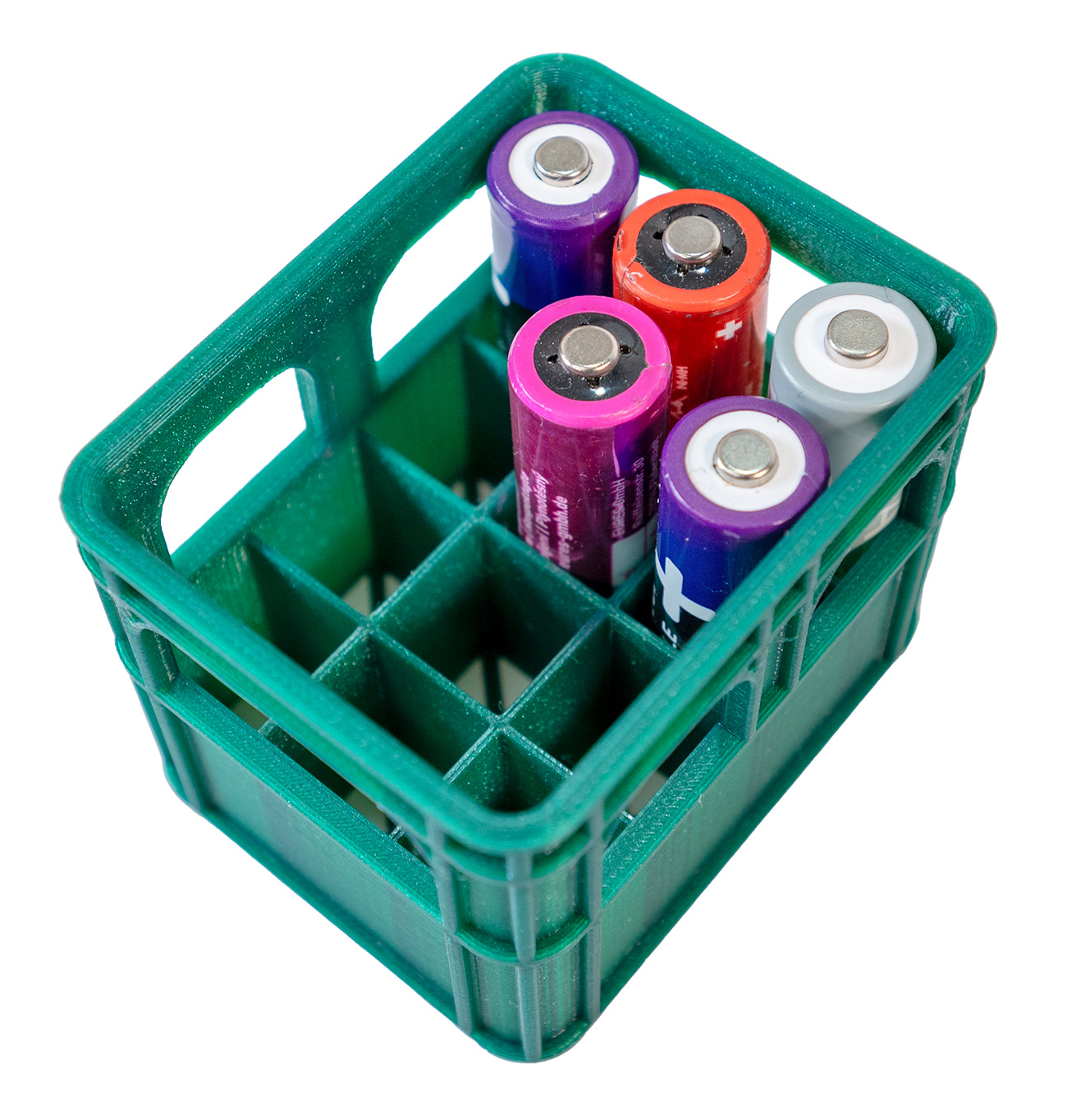 Levně PIX Originální organizér na tužkové baterie AA - přepravka - zelená NV-001-AA