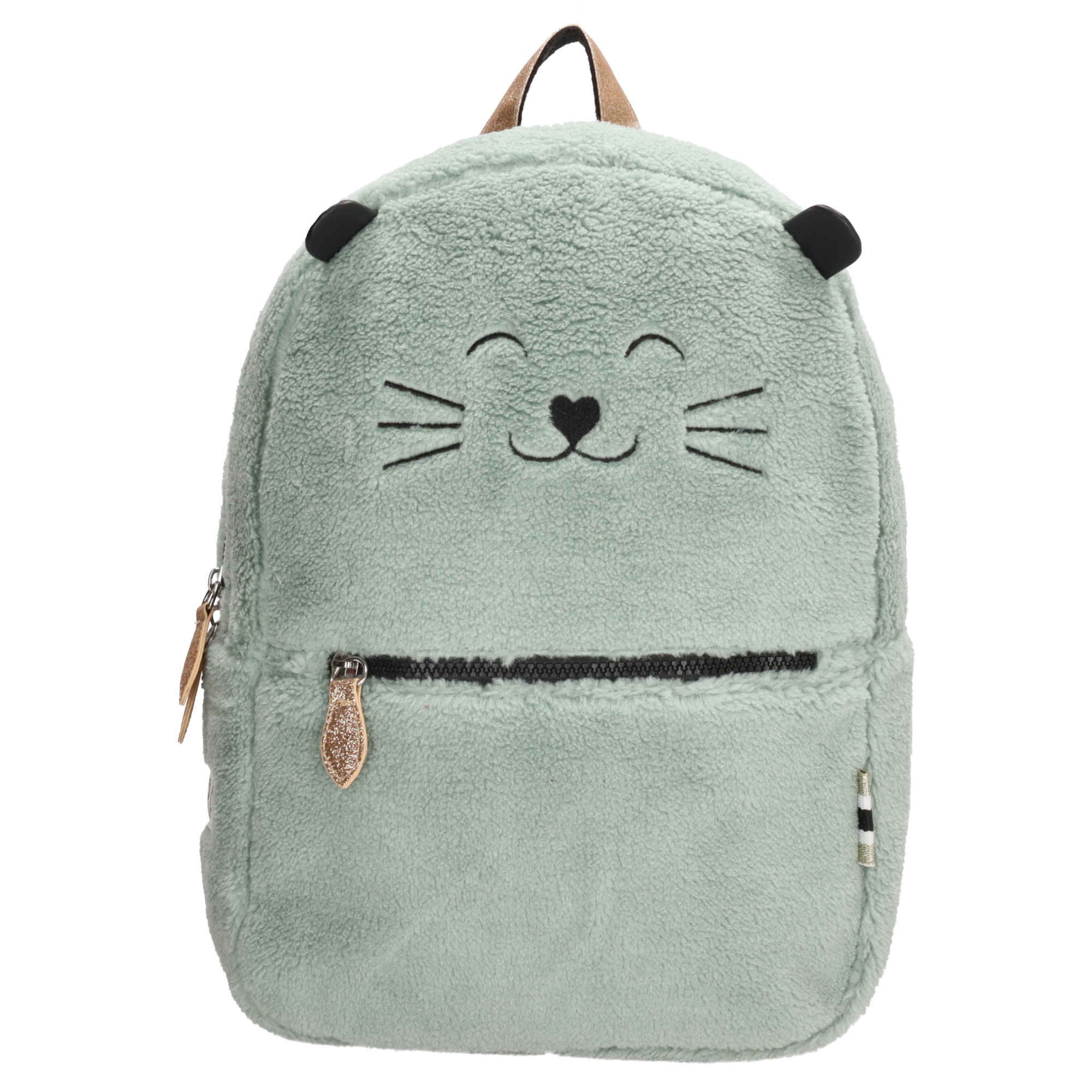 ZEBRA dívčí plyšový batoh - mint - 9,20L