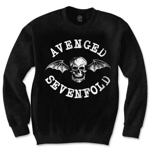 RockOff Unisex Mikina  - AVENGED SEVENFOLD- 'Death Bat' - černá Velikost: S