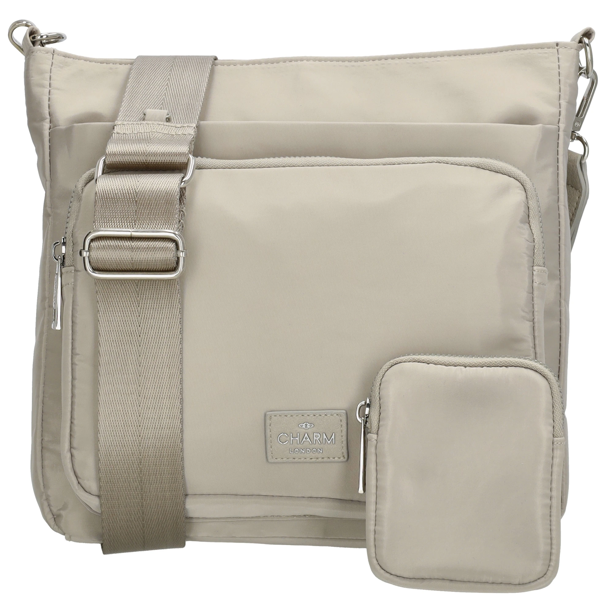 Charm London dámská taška přes rameno Odeon - světle šedá