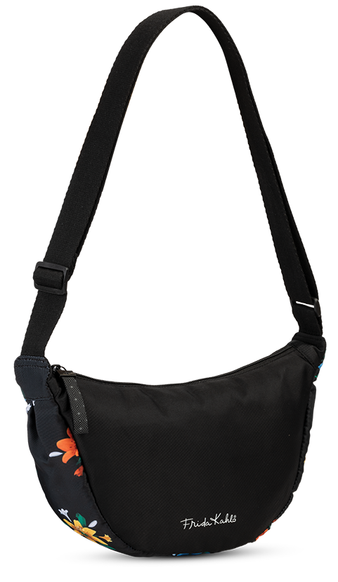 Dámská moonbag taška Frida Kahlo - černá