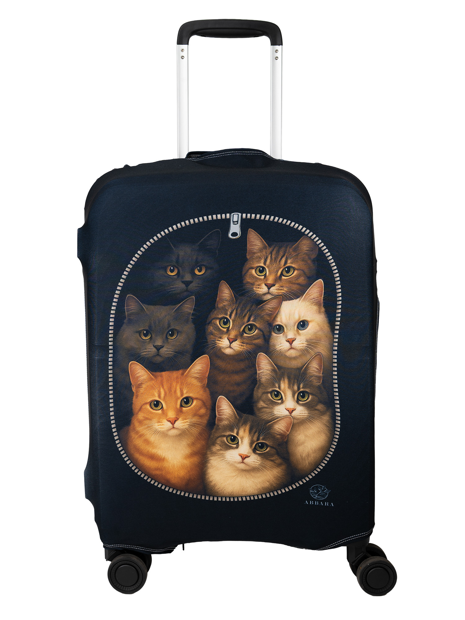 Elastický obal na kufr - “Kufr plný koček” - Abbara Velikost: S