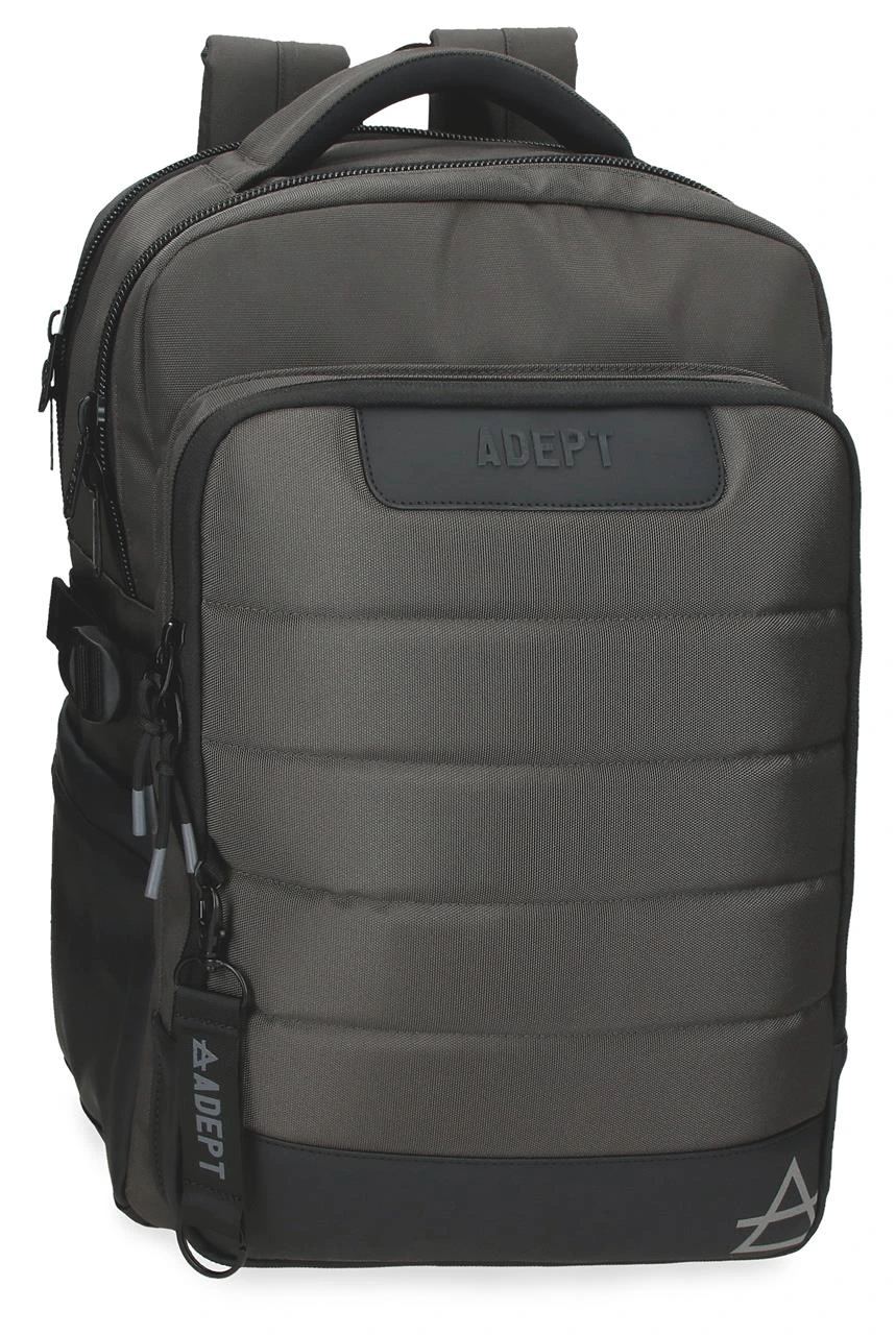 Batoh na notebook s USB portem Adept Dmas - šedý 18 L