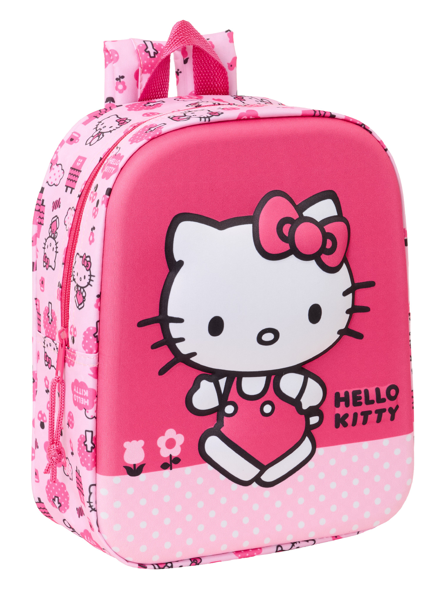 Dětský 3D mini batoh Hello Kitty Safta 6 L - růžový