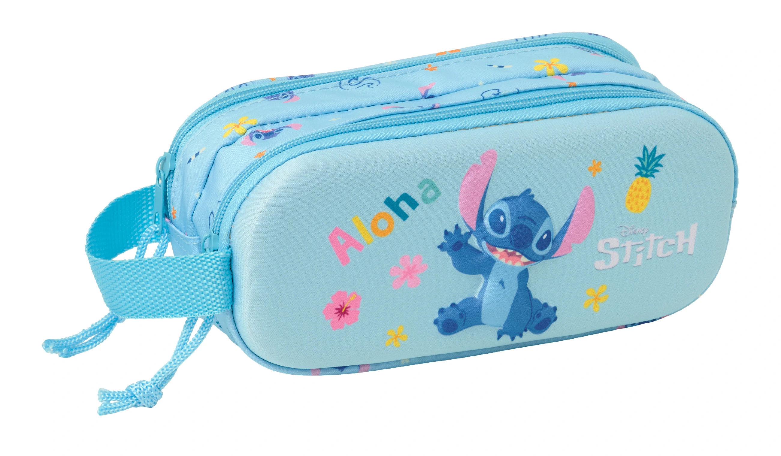 Disney Dvoukomorový 3D penál Stitch Safta - modrý