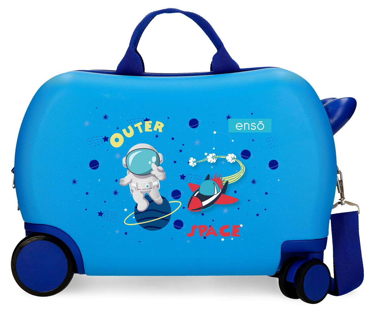 Enso Dětský kufřík na kolečkách - odražedlo - Outer Space - 24,5 L