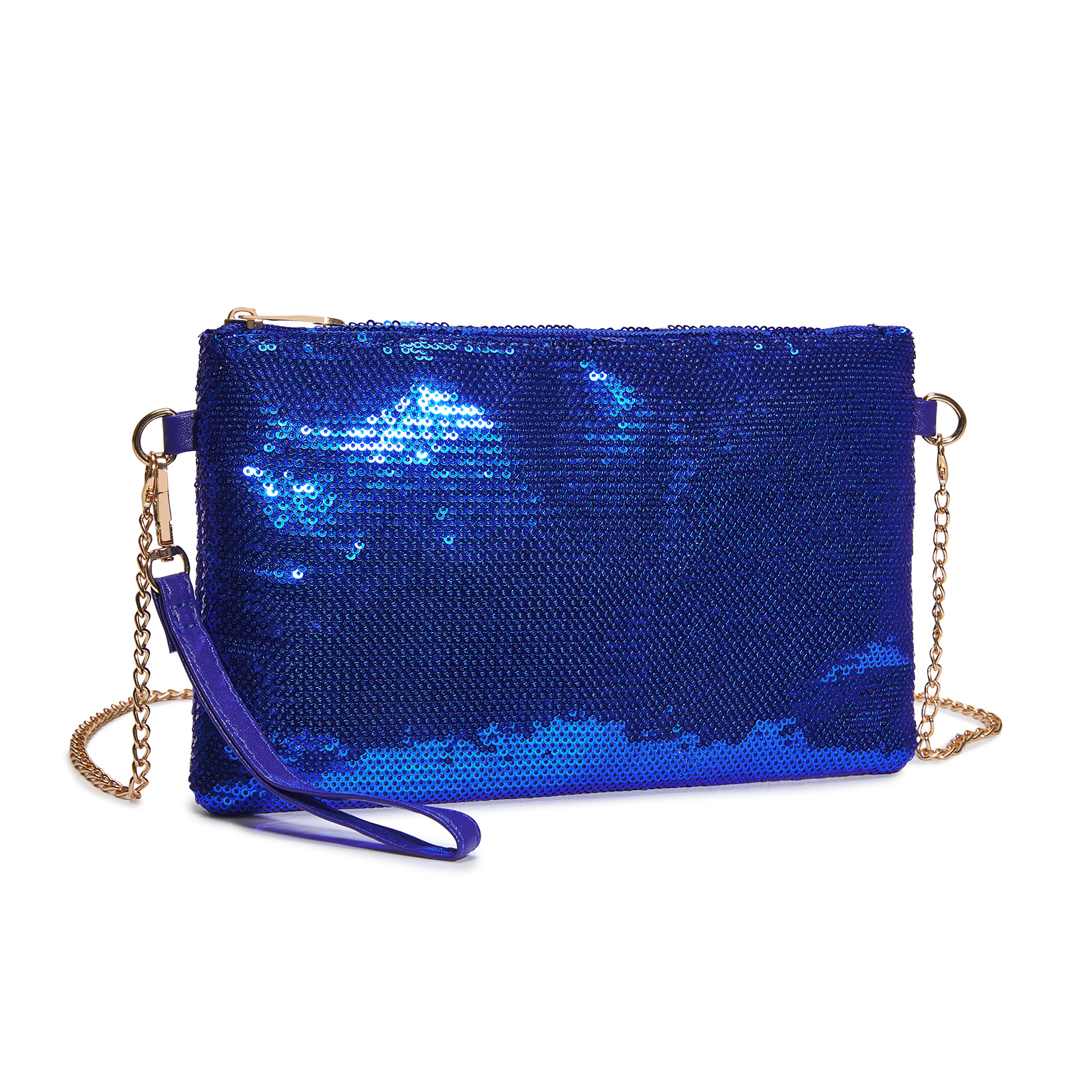 Miss Lulu Elegantní večerní kabelka s flitry - navy
