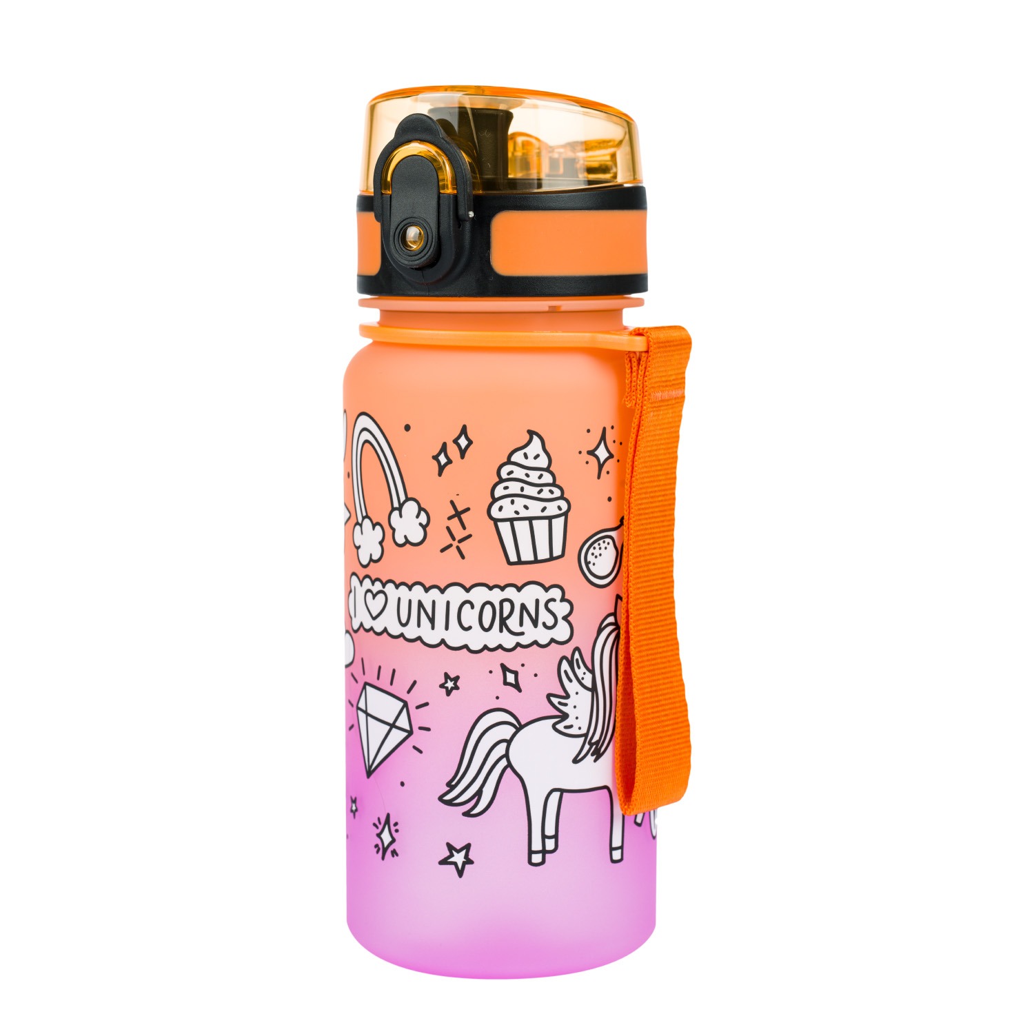 Levně Tritanová láhev na pití BAAGL Gradient Jednorožec - 350 ml